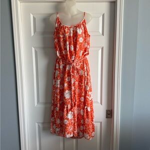 Sugarlips Coral and White Floral Dress